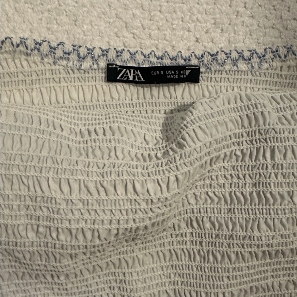 Zara Blue and White Halter Top - Picture 3 of 3